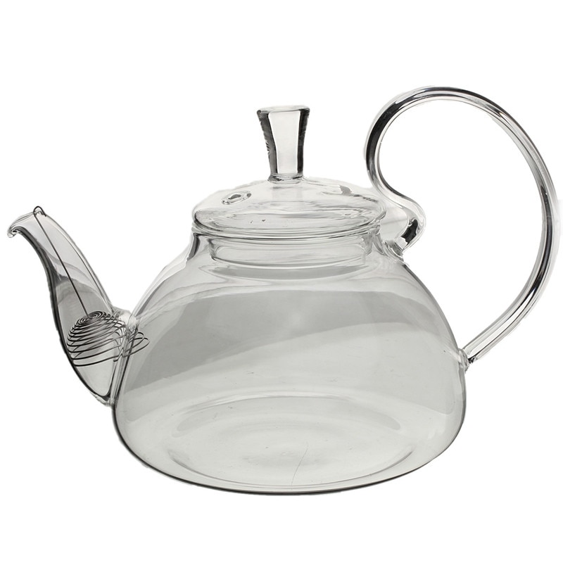 High Borosilicate Glass 260ml Teapot Cambered Hyaline Coffee Tea Set Puer Kettle Flowers KongfuTea Pot with Infuser Home Tea Set