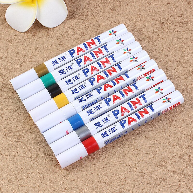 Stylo de peinture pour pneu en caoutchouc de voiture étanche, marqueur de peinture à l'huile, Permanent, pour Auto