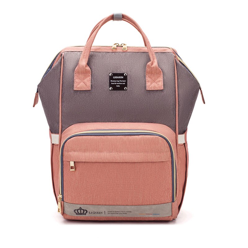 Lequeen-Bolsa de pañales para bebé, mochila de viaje, bolsa de lactancia, portátil, multicolor: type f