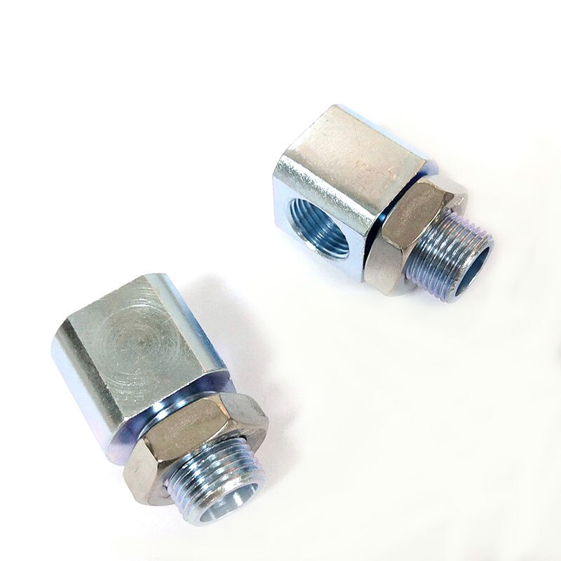 JIAX M18 x 1.5 Angle Adapter Oxygen Sensor Contain Catalytic Converter Extender O2 Bung Extension Spacer