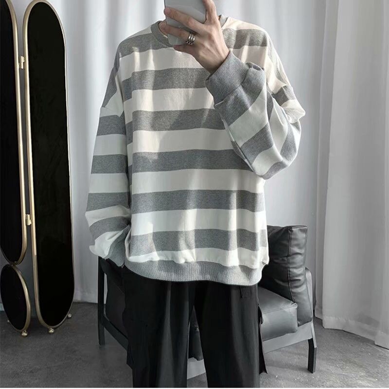 Oversized strip herre hættetrøjer koreansk hip hop efterår tynde afslappede sweatshirts kvinder rock hættetrøje plus størrelse tøj mænd japan hættetrøje