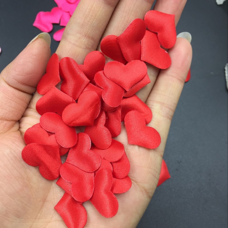 Pétalos de flores de confeti de corazón pequeño, esponja 3D de 2cm, pétalos para bodas, accesorio nupcial, decoraciones para fiestas, 1000 Uds./1 lote SJ012