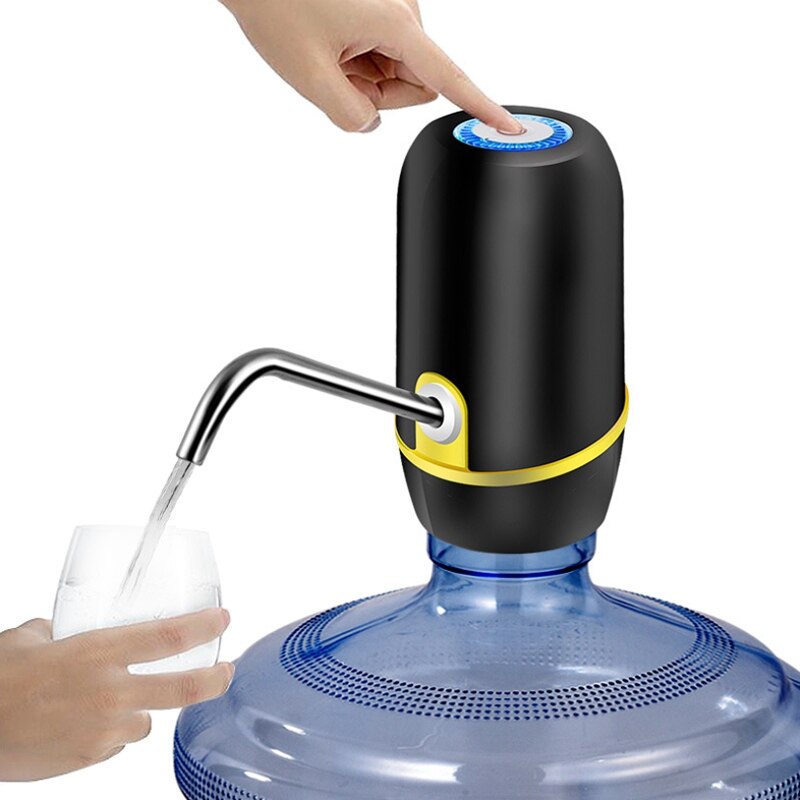 Ladung Elektrische Pumpe Wasser Flasche Wasser Halterung Reines Wasser Druck Wasser Wasserhahn Schwarz