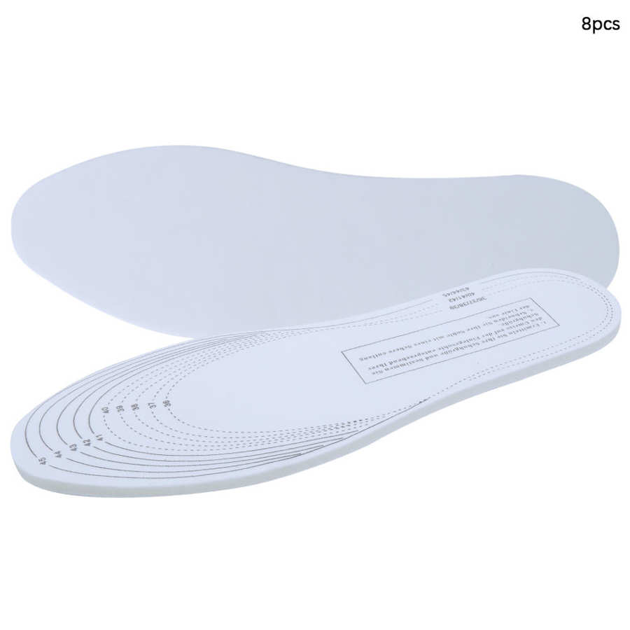 Insole Foot Pad 8PCS Sponge Foot Pad Shock Absorption Comfortable Warm Breathable Insole Free Cutting