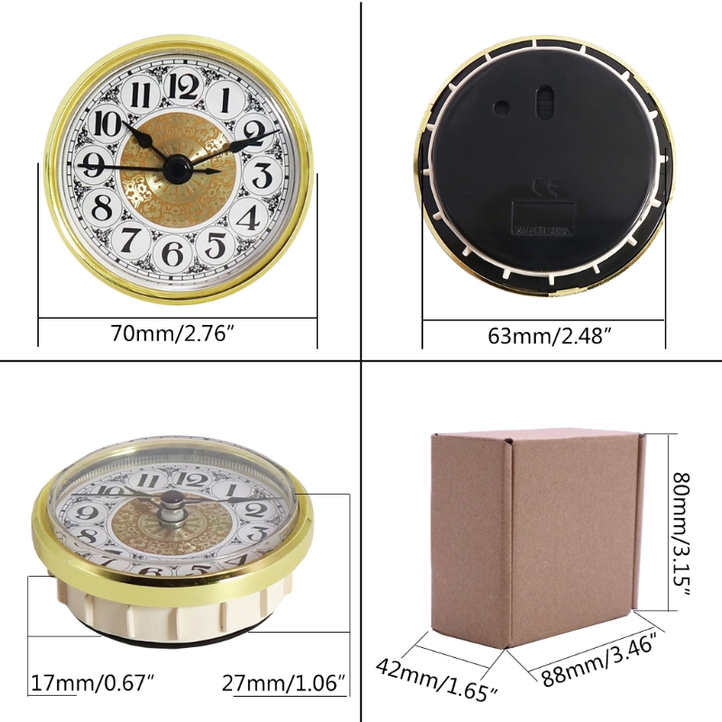 Classic Clock Craft Quartz 70mm Insert Movement for Home DIY Crafts Multifunctional Quartz Clock Movement