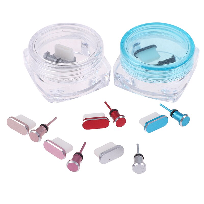 1Pc Kleurrijke Metal Anti Dust Pluggen Type-C Opladen Gaten 3.5Mm Hoofdtelefoon Jack Siliconen Port Bescherming Stof plug Voor Smartphone