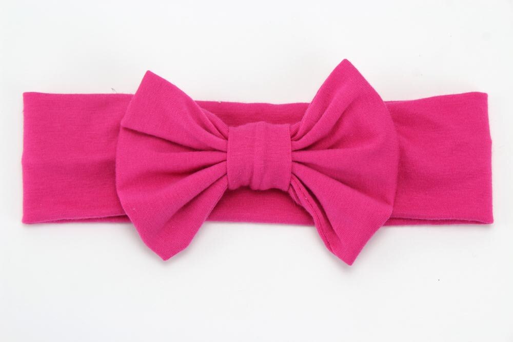 Diadema de lazo para bebé recién nacido, bandanas de algodón tejidas para niña, turbante elástico para niña, diademas para bebé: Rose