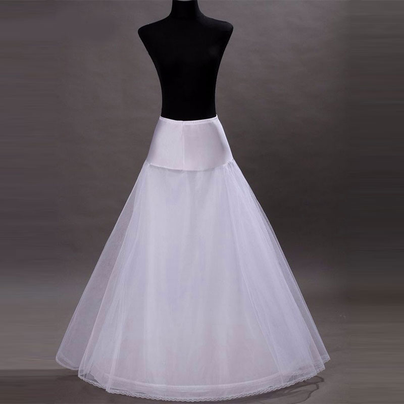 Arriveert 100% Een Lijn Tulle Wedding Bridal Petticoat Onderrok Hoepelrokken Voor Trouwjurk Accessoires