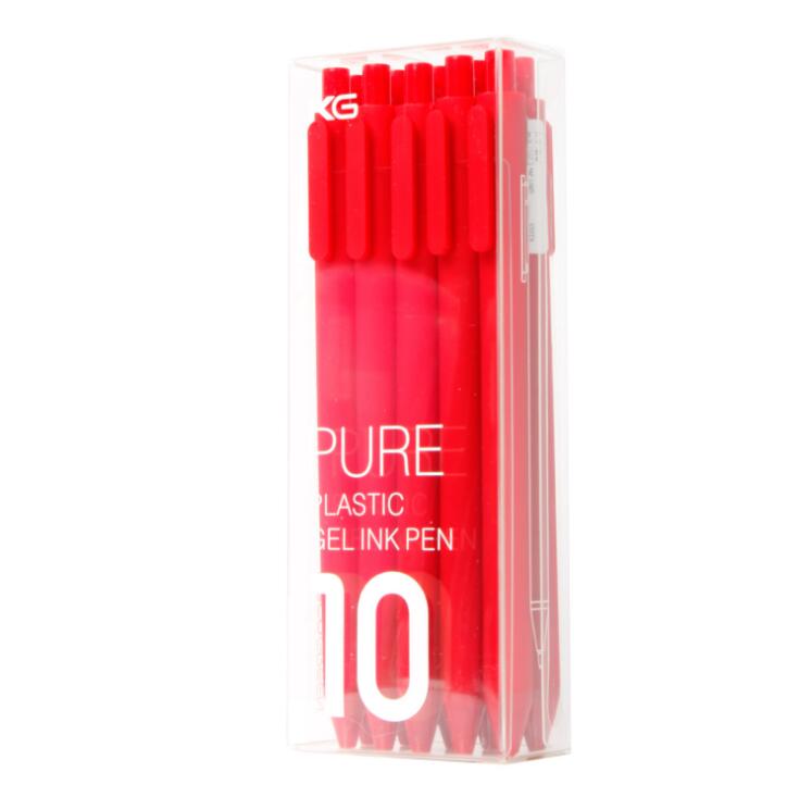 10 stk/pakke xiaomi pen kaco tegn pen 0.5mm , skrivelængde 400m ,  sort abs plast glat blæk til studerende/kontormedarbejder: 10 pen sort blæk k