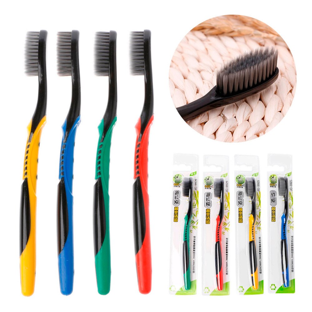 1 PC Bamboe Houtskool Tandenborstel Mondhygiëne Ultra Zachte Tandenborstel Natuurlijke Tanden Reinigen Tanden Care Borstel