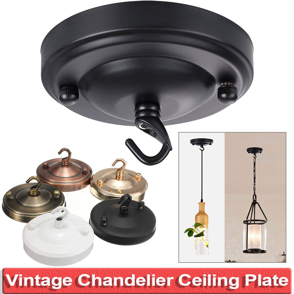 1/2/4 stücke Jahrgang Eisen Decken Rose Haken Platte Halfter DIY Anhänger Lampe Dekoration retro Decke Halfter für Leuchte D40