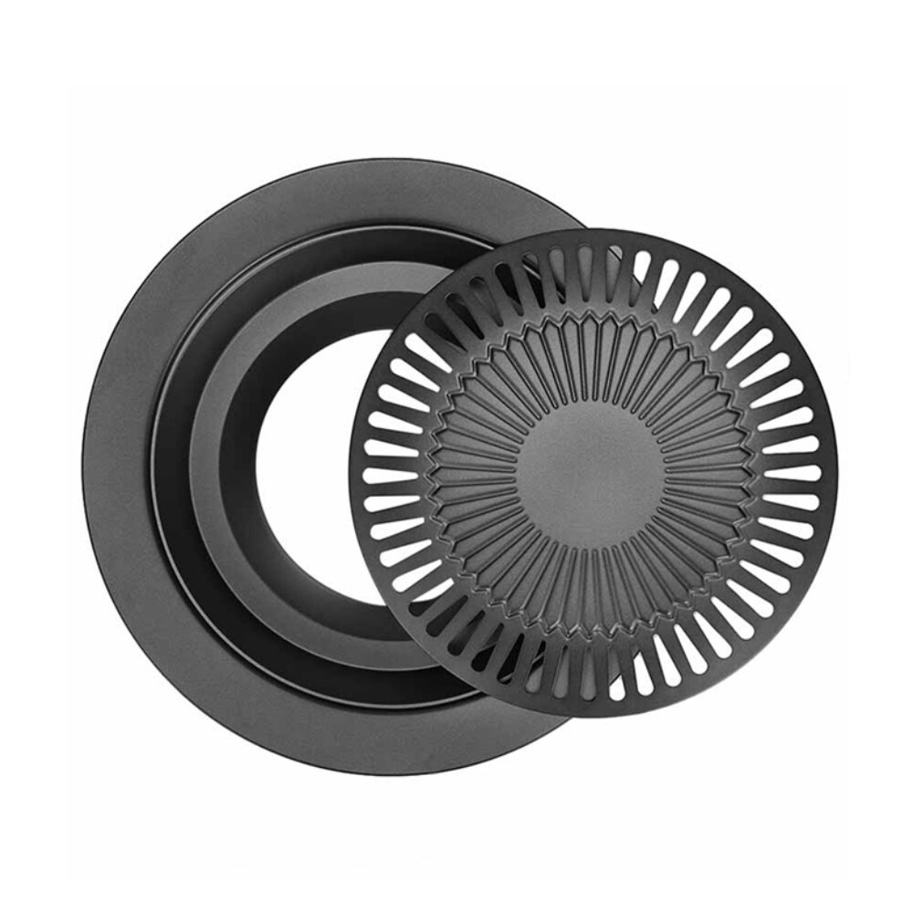 Draagbare Koreaanse Barbecue Lade Outdoor Rookloze Barbecue Grill Anti-aanbak Pan