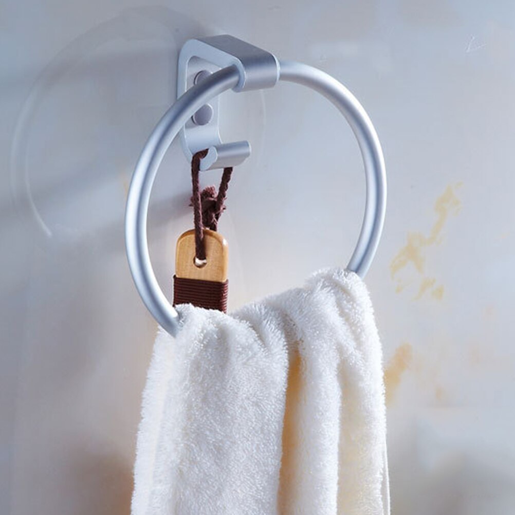 Handdoek Ring Wall Mounted Ronde Ruimte Aluminium Handdoek Hanger Handdoekenrek Handdoek Houder Met Haak voor Badkamer Hotels Keuken Wc