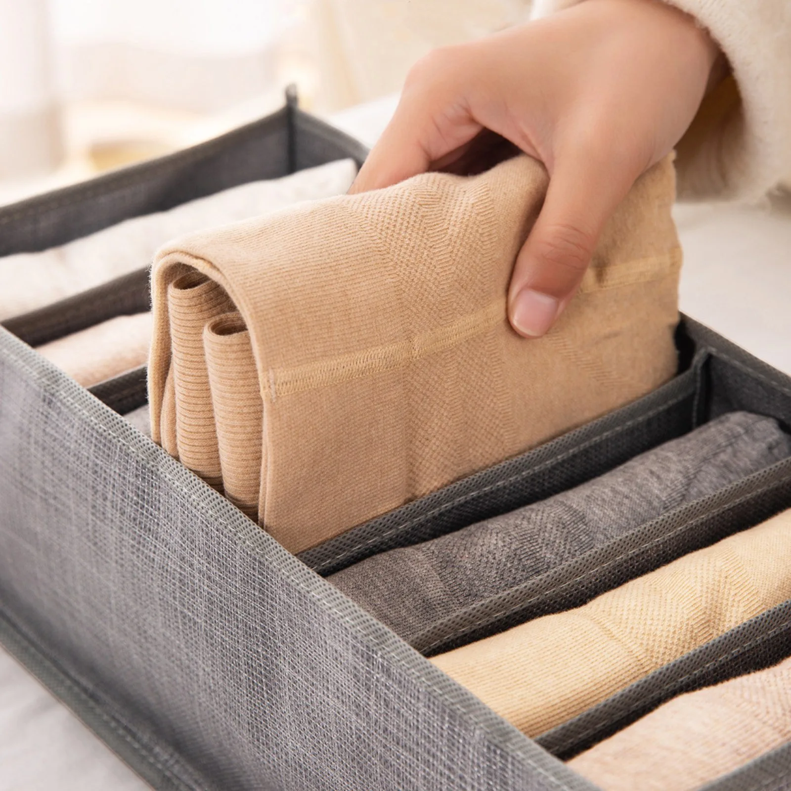 Stoff Schlafzimmer Schrank Organizer BH T-Shirt Baby Schubladen Organizer Boxen Sparen Kleidung Separator Kleiderschrank Lagerung Organisation