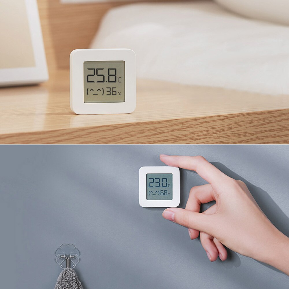 Xiaomi BT Thermometer 2 Wireless Smart Electric Digital Hygrometer Humidity Sensor Work with Mijia APP white thermometer