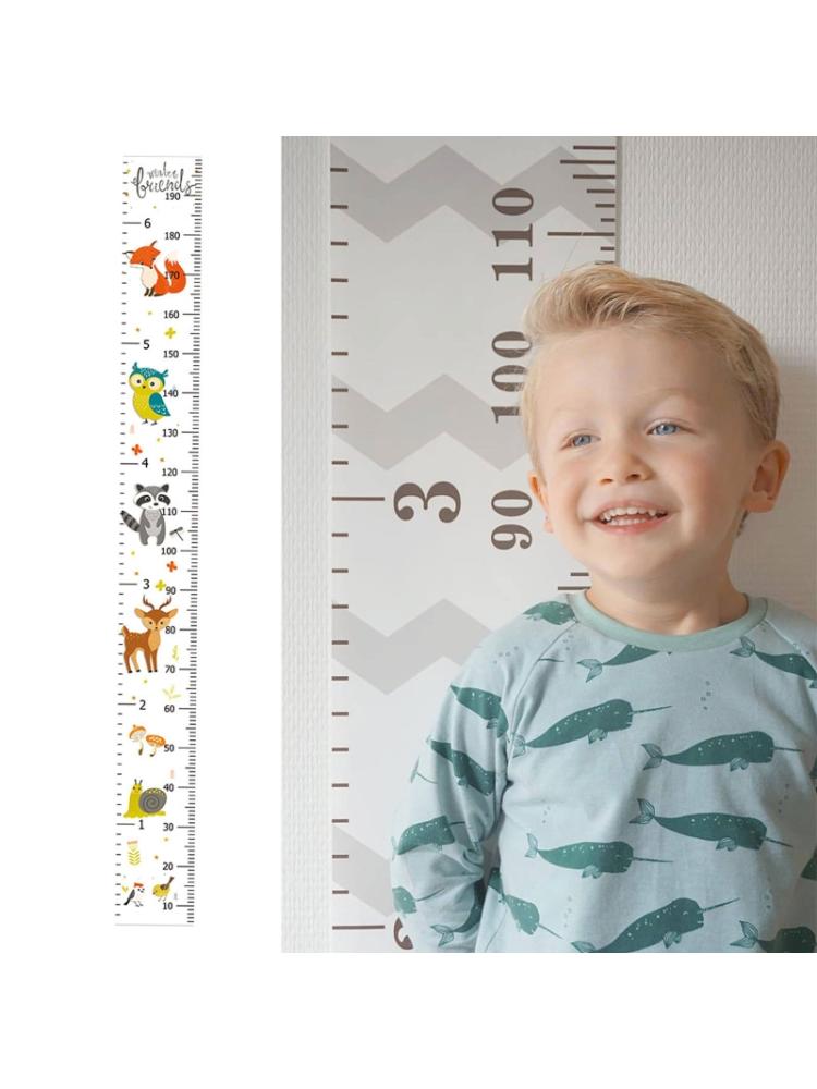 Børn meter vægkort hængende højde vækst måling lineal baby børnehave dekor 91ad