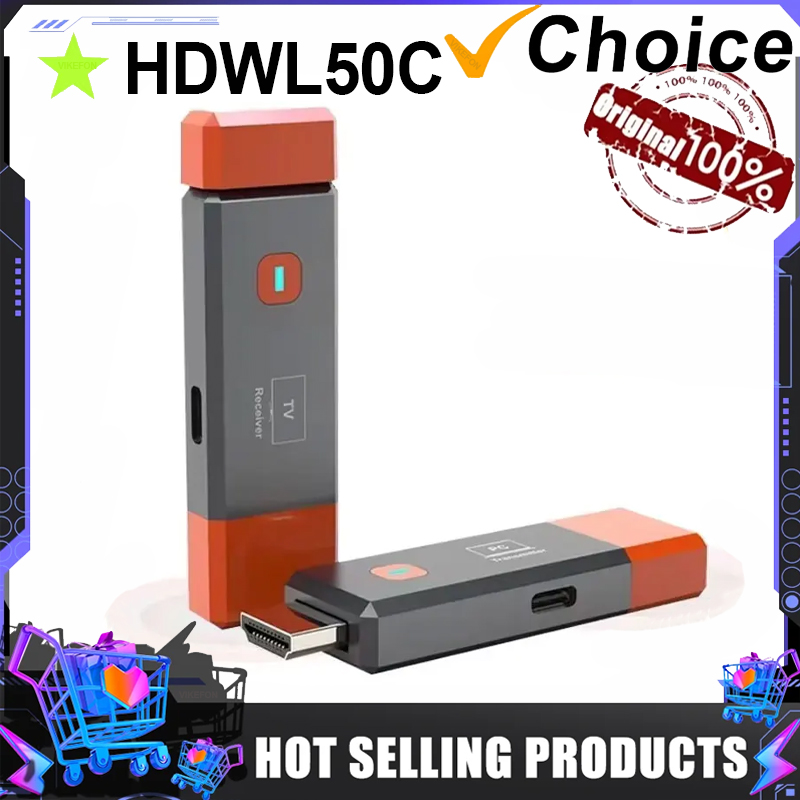 50M Wireless HDMI Video Transmitter Receiver Kits HDMI Extender Adapter TV Stick Dongle 1080P for Monitor Projector Laptops PC