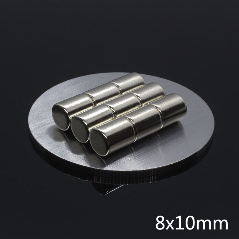 1/2/5/10/20/50Pcs 8x10 Neodymium magnet Disc N35 Rare Earth Small Strong Round Permanent Fridge Electromagnet NdFeB Magnetic