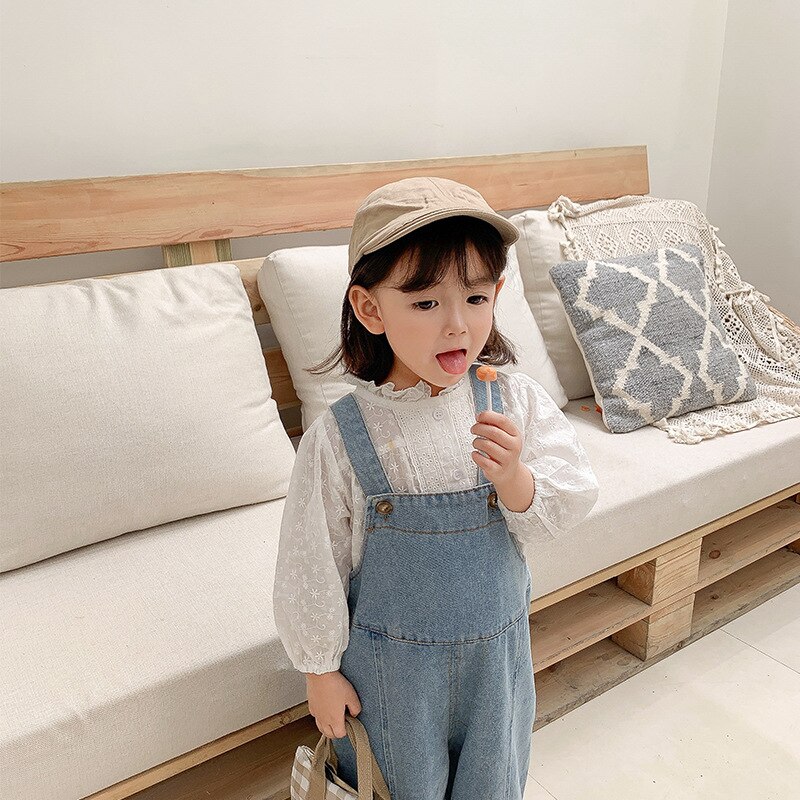 Garçons mignons filles salopette en Denim en vrac enfants pantalons en Denim décontractés pantalons enfants salopette en Denim