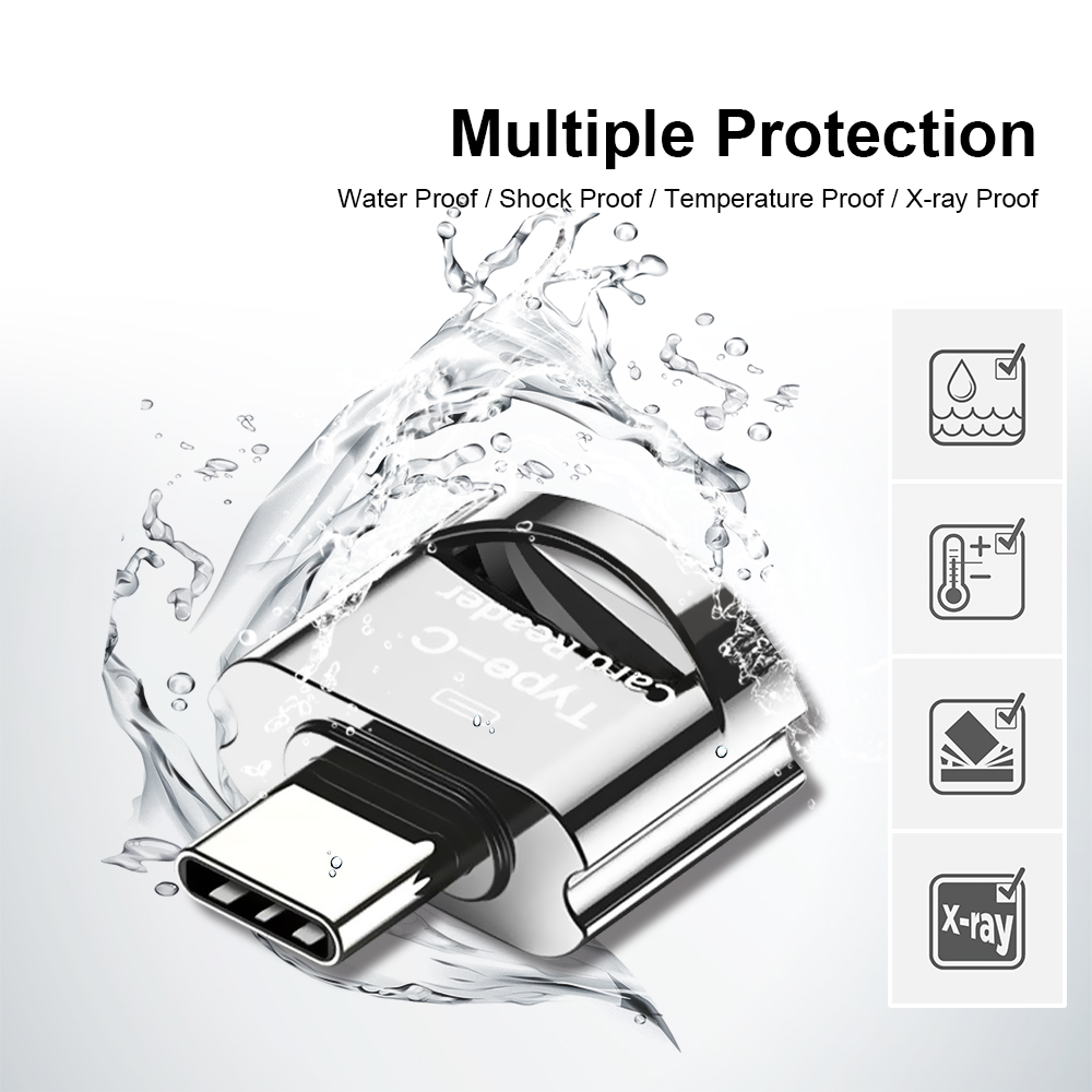 Micro Sd Kaartlezer Metalen Otg Adapter Usb Type C Tf Card Adapter Usb C Type Adapter Microsd Kaartlezer micro Sd Reader