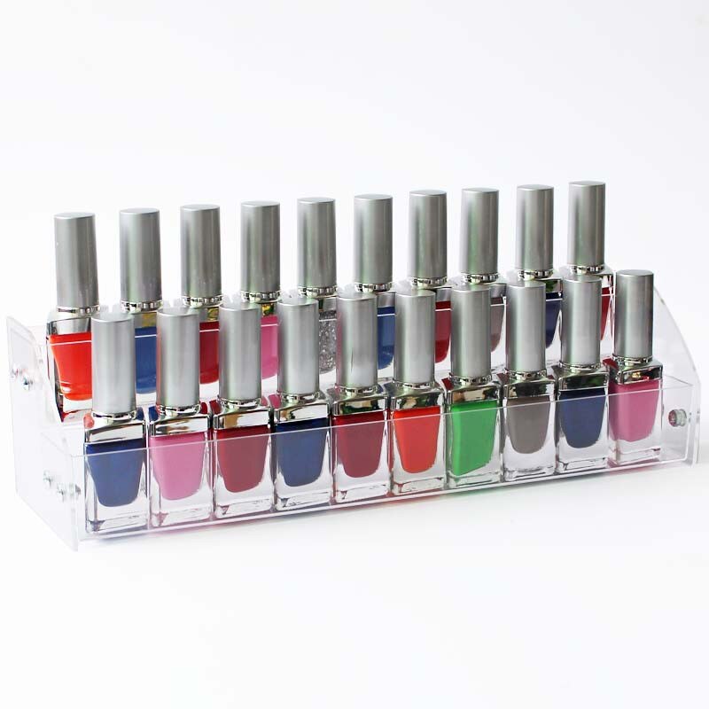 Transparent organizer opbevaring makeup 2-3-4-5-6-7 lag negle rack polish udstilling kosmetik hylde organizer hjem opbevaring