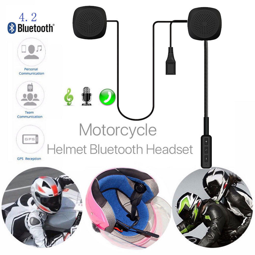 Hjelm intercom motorcykel headset trådløs bluetooth højttaler musik til  mp3 mp4