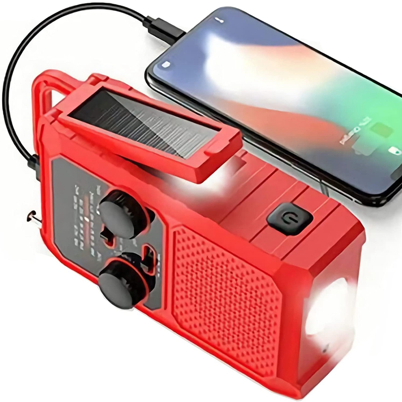 Solar Dynamo Crank Radio, AM/FM Crank Radio Rechargeable Dynamo Radio Portable Multifunction Emergency Radio