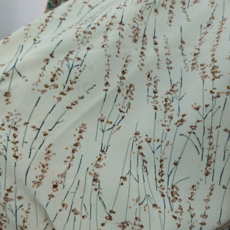 Stof print chiffon blomstret nederdel stof skjorte nederdel kjole kjole drapering stof