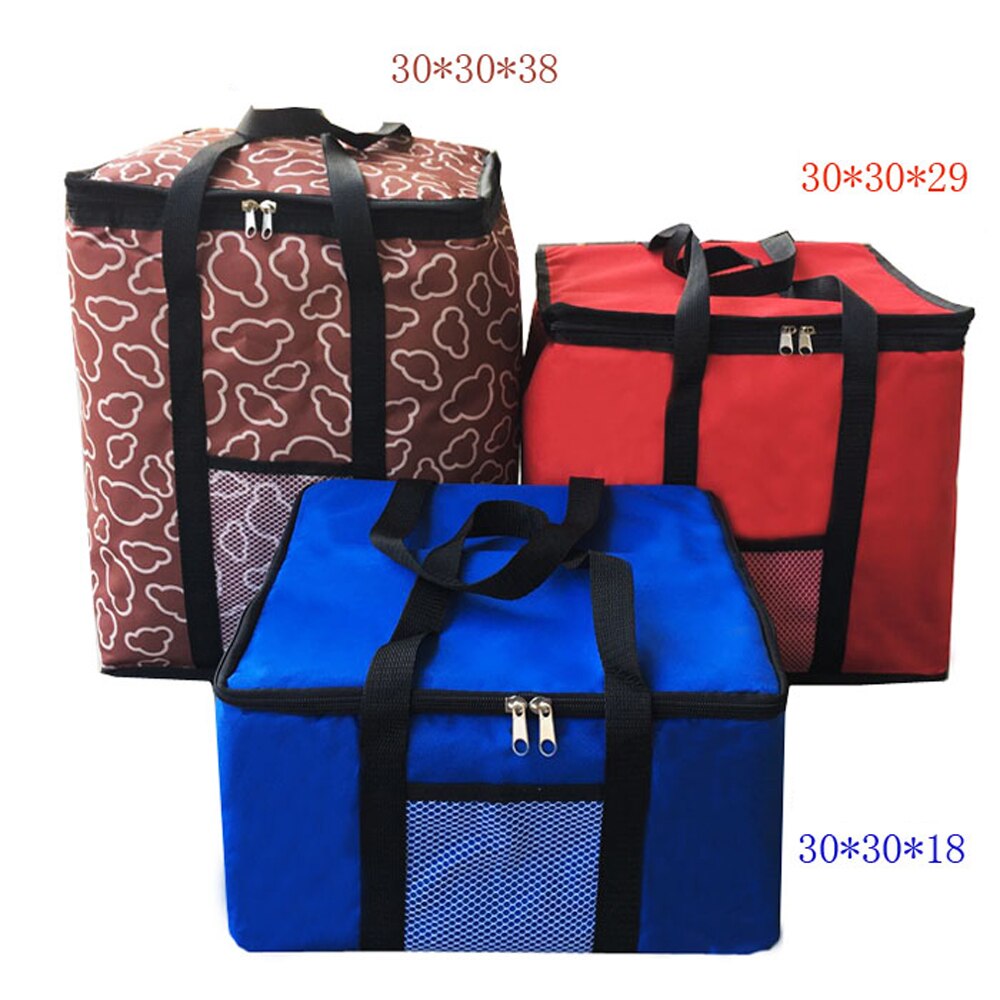 8 inch pizza thermal bag aluminum foil inner layer 3 size height thermal insulated lunch box