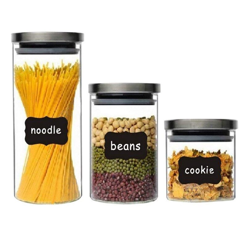 Étiquettes autocollantes pour bocaux de cuisine, 150 pièces, amovibles, pour ranger les pots, bouteilles, étiquettes, tableau noir