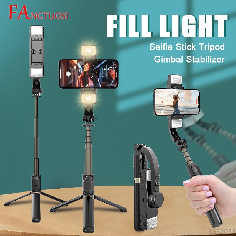 FANGTUOSI-estabilizador de cardán de mano para teléfono inteligente, trípode para teléfono móvil, grabación de vídeo