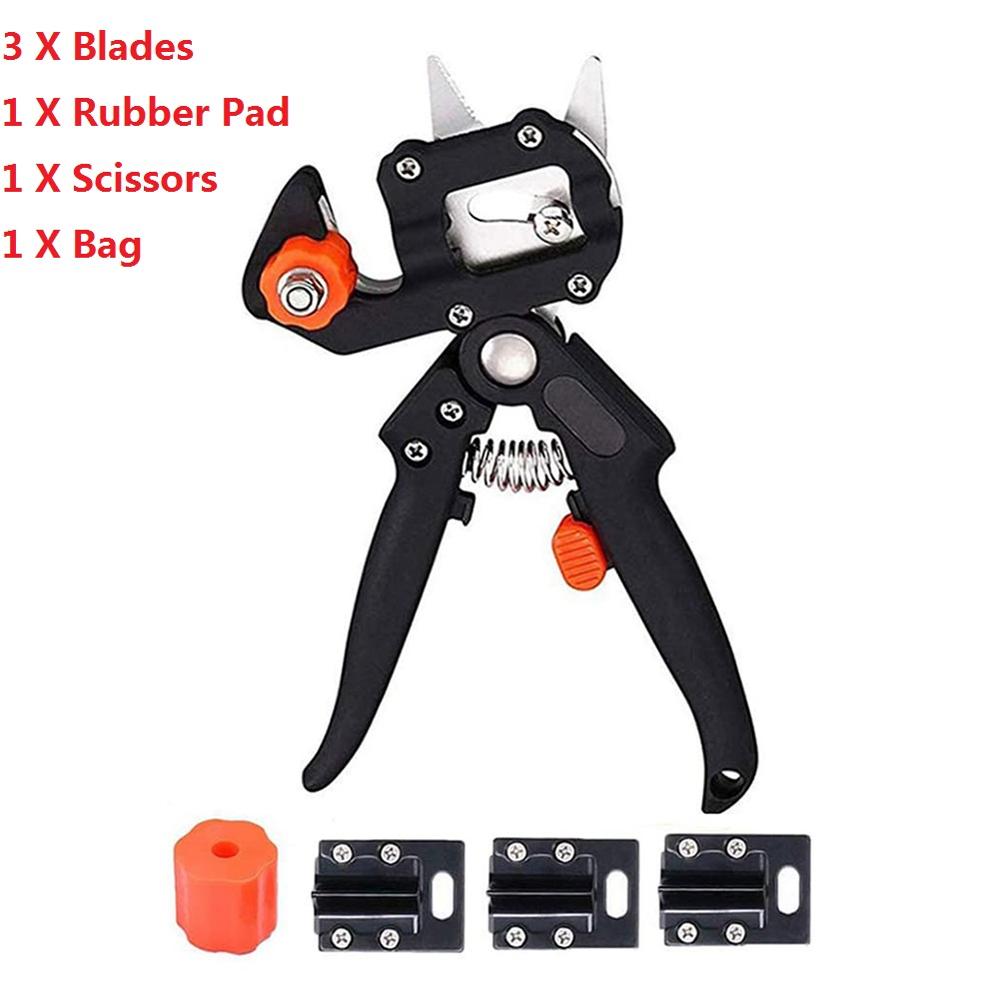Garden Grafting Pruner Grafting Set Kit Farming Fruit Tree Pruning Shears Scissor Vaccination Plant Fruit Tree Cutting Machine: C with Bag