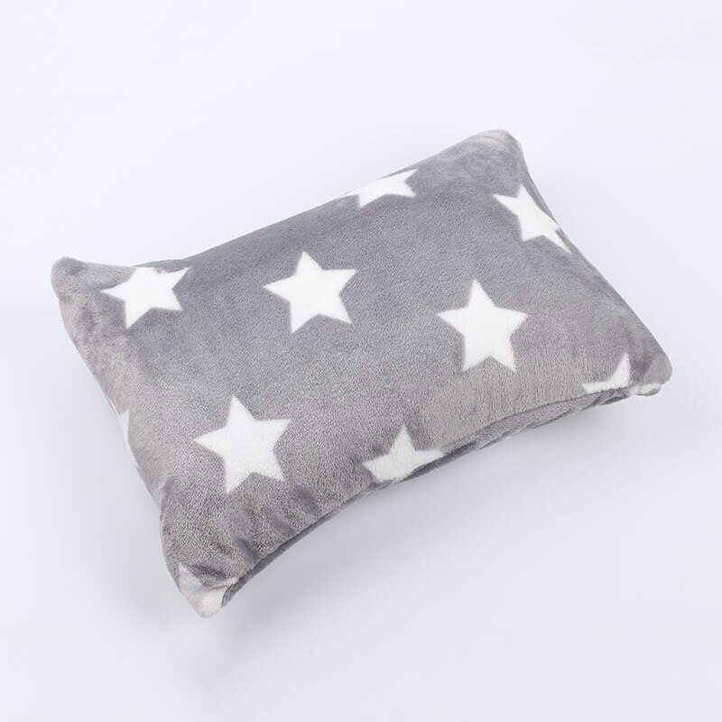 Petit oreiller avec taie d'oreiller doux et noyau complet, pour adulte, repose-sieste, petit oreiller de sommeil, envoyer un sac de rangement en: star(fleece)