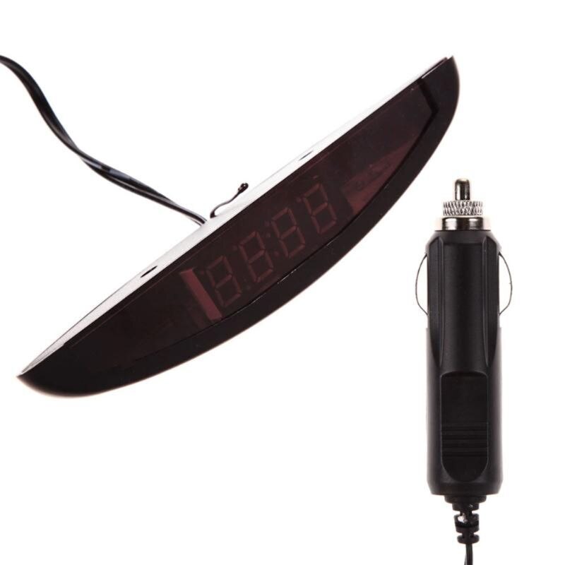 Digitale Auto Thermometer Lichtgevende Led Digitale Klok Horloge Voor Auto Tijd Display 77UD