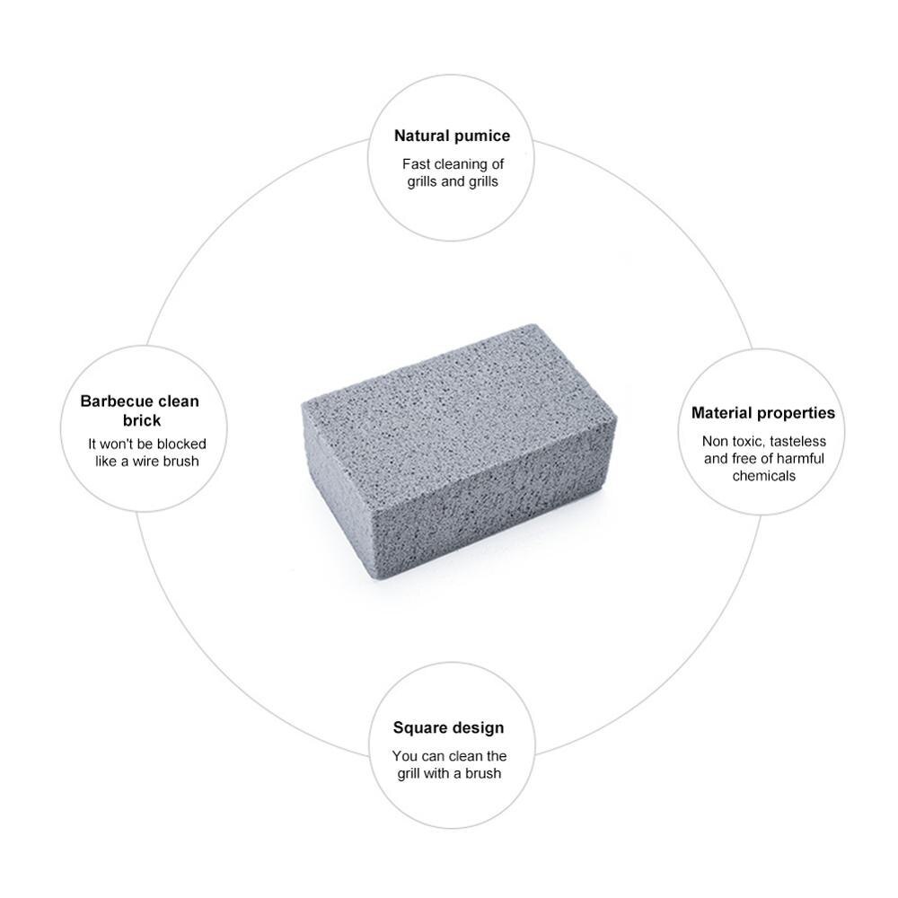 8 Pack Grill Griddle Cleaning Brick Block Pumice Stone Cleaning Brick De-Scaling Cleaning Stone for Removing Grease Stains Dirt