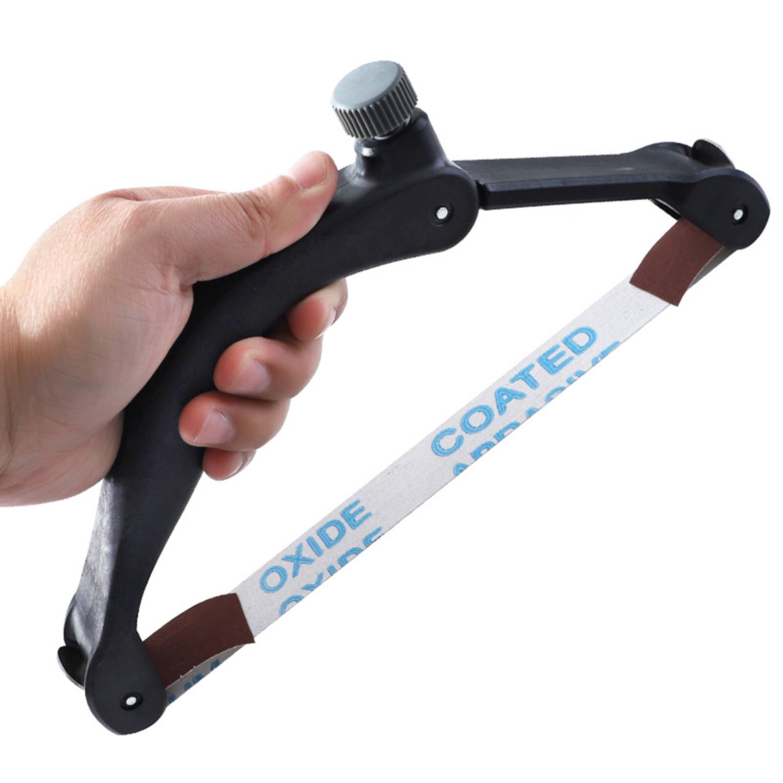 Hand-Held Schuurpapier Houder Blok Hand Schuurmachine Schuren Riem Rack Houtbewerking Lederen Metalen Slijpen Polijsten Tool