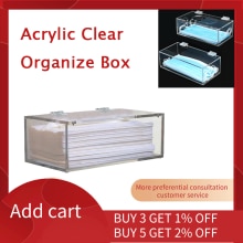 Acrylic Clear Tissue Box Disposable Mask Storage Box Gloves Dustproof Organize Box