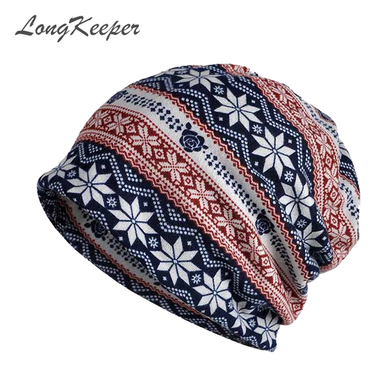 Longguard Polyester chapeau adulte décontracté flocon de neige bonnets femmes printemps automne femme casquette écharpe