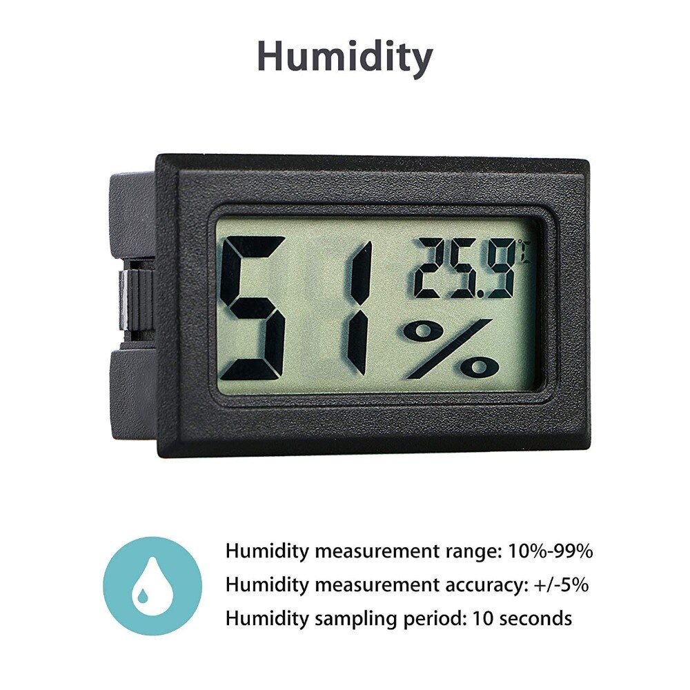 Mini LCD Digital Thermometer Hygrometer Temperature Indoor Convenient Temperature Sensor Humidity Meter Gauge Instruments With P