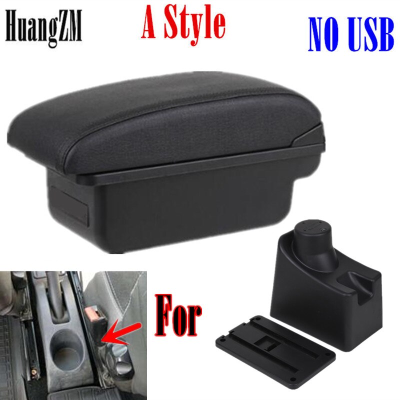 Dla Renault Dacia Sandero Logan 2013 - 2017 obrotowy podłokietnik ze schowkiem centralne pudełko do przechowywania na deskę rozdzielczą popielniczka USB ładowanie z Automobi: A style black line