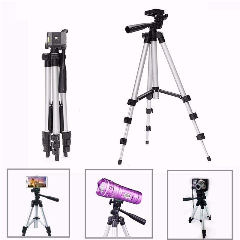 Extendable Mobile Smart Phone Digital Camera Tripod with Holder Clip Set For Nikon Canon Sony for iPhone Xiaomi Foldable Tripod