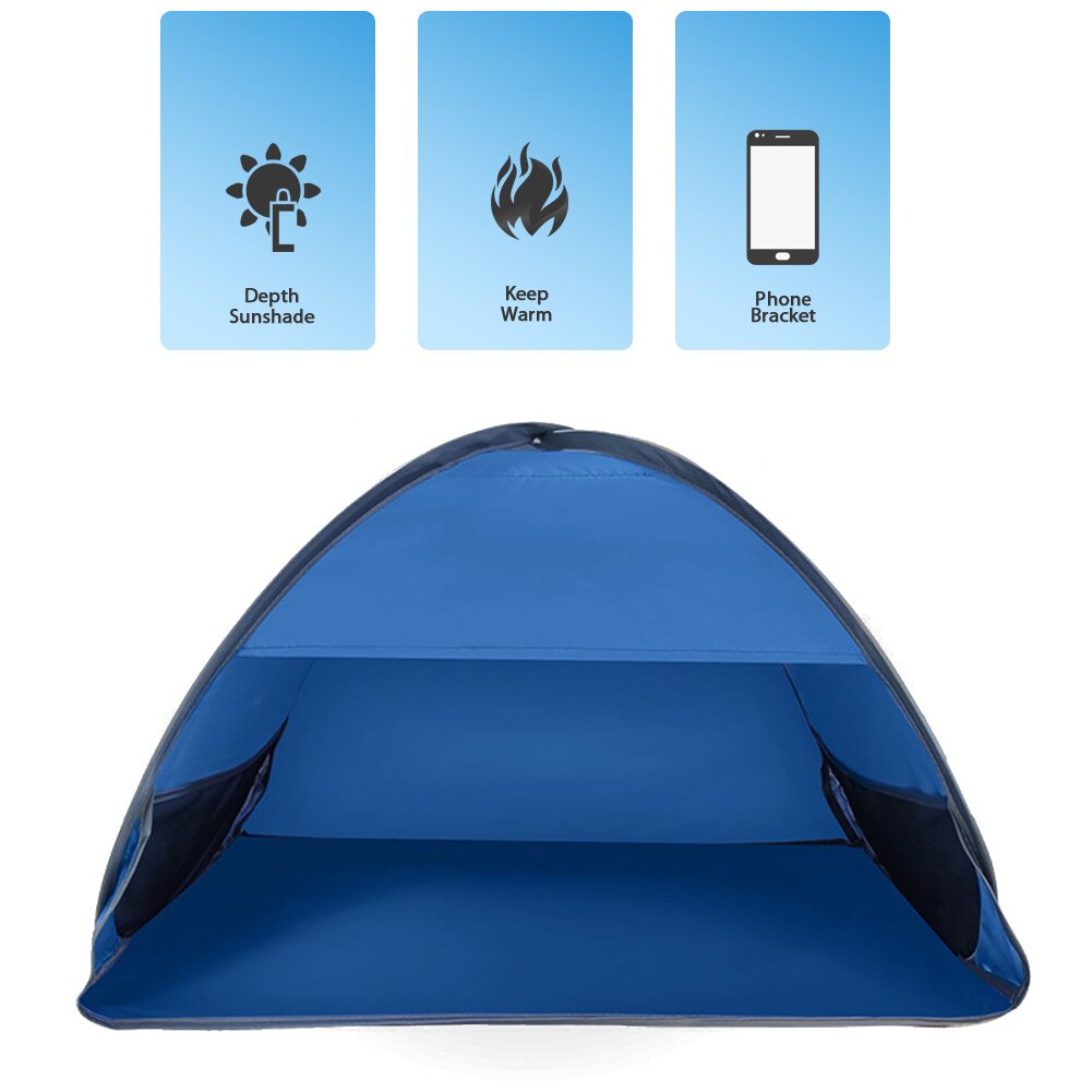 Automatic Shade Tent Mini Outdoor Picnic Instant Sun Shelter For Beach Sleeping Portable Foldable With Pockets Camping Canopy