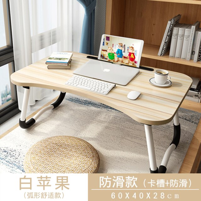 Soporte plegable para ordenador portátil, mesa de estudio para cama, sofá, mesa de servicio de té: B 60 40 28CM