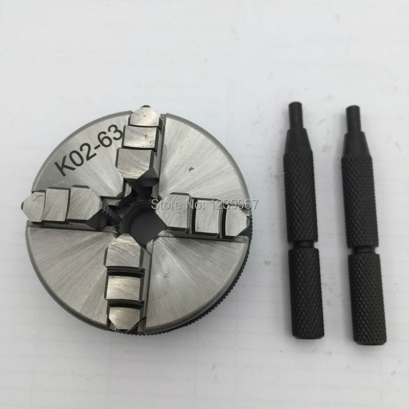 63mm 4Jaw Manual Lathe Chuck 2.5" Self-Centering Lathe Chuck M14 for CNC Buddha Beads Machine