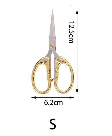 Tailor's Scissors Household Embroidery Sewing Scissors Cut Straight Fabric Cutter Clothing Tool Sewing Shears: Gold S
