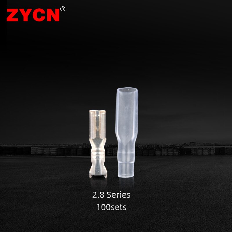 200pcs 2.8mm 4.8 6.3mm Female Spade coppe Crimp Terminals Electrical Sleeve Wire Wrap Connector for 22-16 AWG 0.5-2.5 Insulated