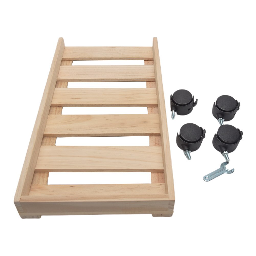 Office Wooden PC Tray CPU Stand Caster Moving Rolling Wheels Computer Desktop Tower Adjustable Heat Dissipation Case Holder