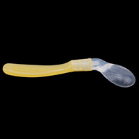 1 Uds. Cuchara de alimentación infantil para niños, cucharas de entrenamiento, utensilios para niño bebé alimentar, libre de BPA, silicona suave de primera etapa, 3 opciones: Yellow