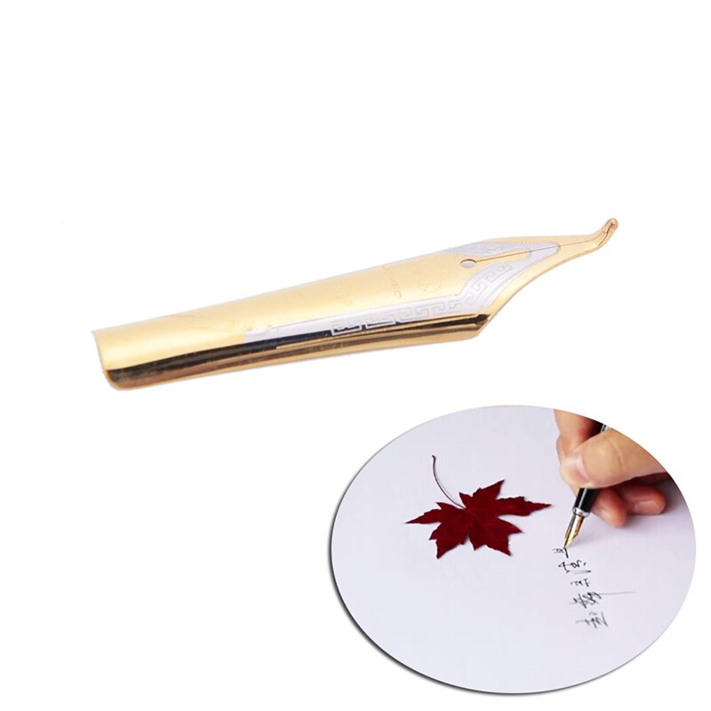 1pc Diy Gold Silver X450 Curved Tip Simple Replacement Fountain Pen Nib Metal Stainless Steel For Jinhao Replacement
