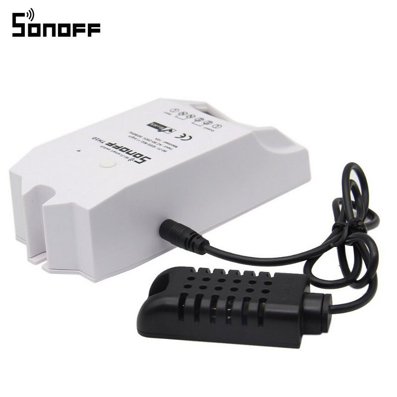 Sonoff th 16a/10a control de temperatura y humedad WiFi interruptor inteligente Sensor con temporizador inalámbrico hogar ds18b20